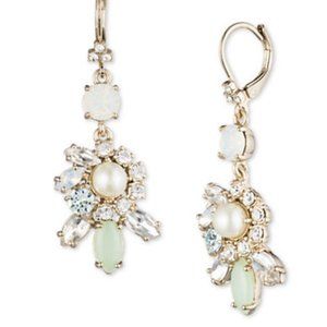 Marchesa Faux Pearl Cluster Drop Earrings
